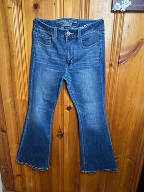 American Eagle Outfitters Dark Blue Flare Jeans